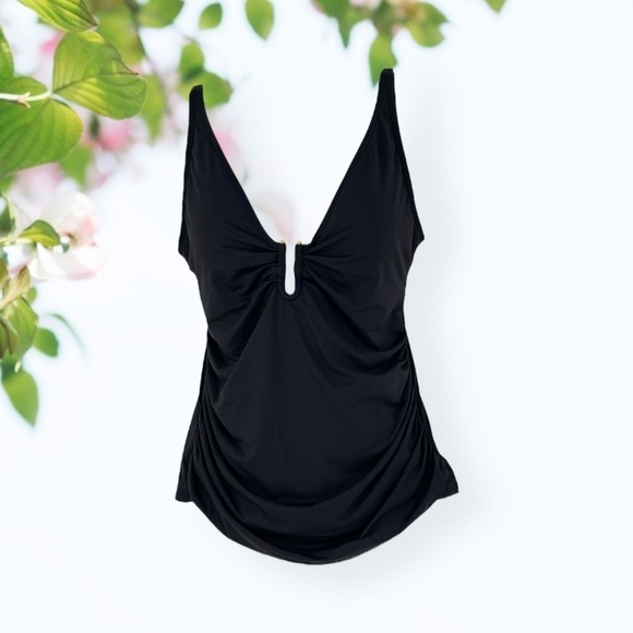 BLEU Rod Beattie Tankini with Gold Accents Size 8 - Picture 3 of 8